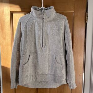 Lululemon Gray Scuba Oversized Funnel-Neck Half Zip Sweatshirt